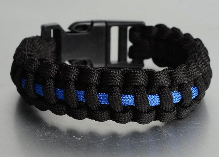 Discover the Versatility and Style of Our Blue Line Paracord Bracelet